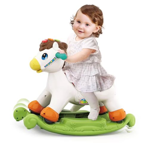 סוס רכיבה ונדנדה הולה טויס - Huile toys 2-in-1 Rocking & Riding Pony הולה טויס Hola Toys