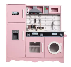 מטבח ילדים אלקטרוני עם אורות, צלילים ומים זורמים בכיור - אביגיל (ורוד)