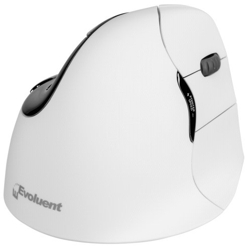 עכבר מחשב ארגונומי אנכי לבן Evoluent VerticalMouse 4