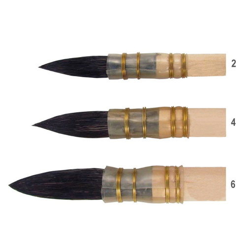 מכחול מופ SALVADOR FINE HAIR לצבעי מים, סד' 130 (מגוון גדלים)
