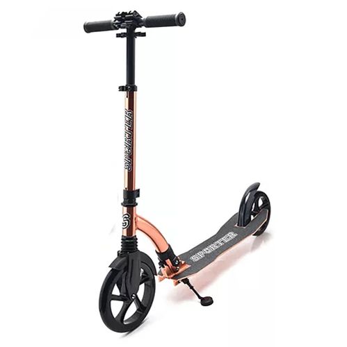 קורקינט גלגלים גדולים ירוק\אפרסק - COOL SPORTER