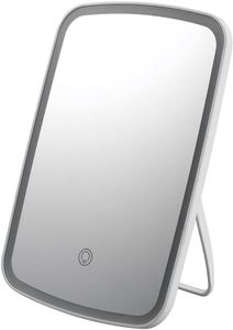 מראת איפור שולחנית עם 3 מצבי תאורת LED וטעינת USB