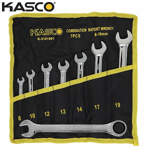 סט 7 מפתחות רינג רצ׳ט פתוח מ״מ CR-V – KASCO K-3121901
