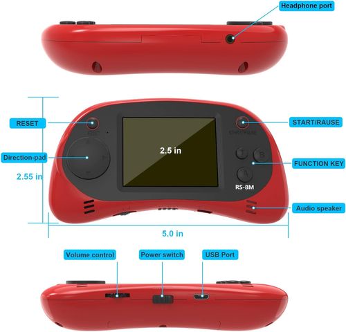 גיימבוי MASTER עם 220 משחקים, מסך HD 