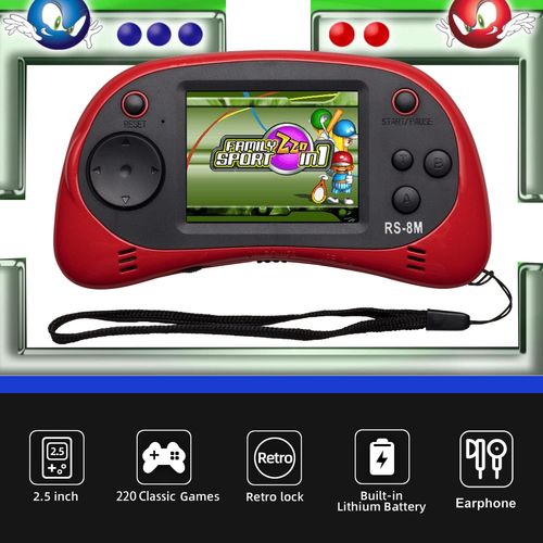 גיימבוי MASTER עם 220 משחקים, מסך HD 