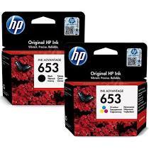 זוג ראשי דיו מקוריים HP 653 3YM75AE+3YM74AE  