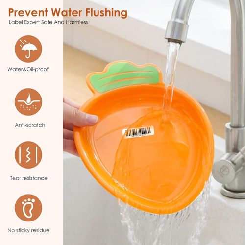 מדפסת מדבקות טרמית, אלחוטית עם תמיכה במספר שפות (כולל עברית), נטענת עם גליל מדבקות עמידות במים מתנה