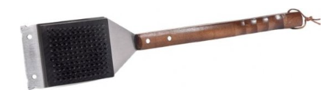 מברשת גריל עם ידית עץ 50x9 ס''מ לניקוי הגריל Coleman