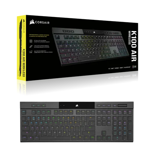 מקלדת גיימינג אלחוטית דקה Corsair K100 Air Wireless Ultra-Thin RGB