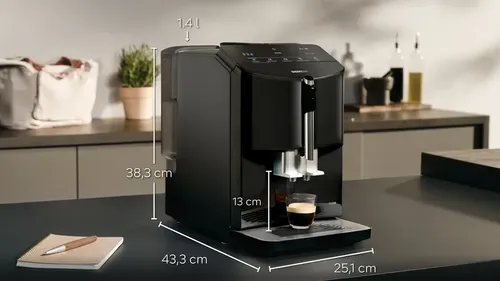 מכונת קפה SIEMENS אוטומטית EQ300 Piano Black