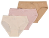 מארז שלישיית תחתונים לבנות 100% כותנה מידה 4-5 - אוקר/ורוד/ורוד בהיר