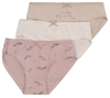 מארז שלישיית תחתונים לבנות 100% כותנה מידה 4-5 - מוקה/ורוד/ורוד בהיר