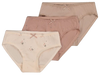מארז שלישיית תחתונים לבנות 100% כותנה מידה 3-4 - חום/מוקה/ורוד בהיר