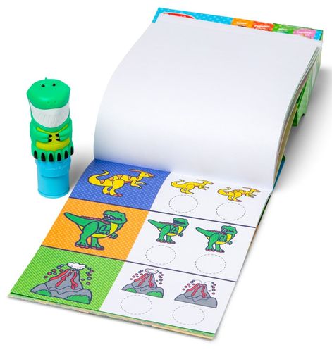 Sticker WOW! חוברת מדבקות 24 דפים עם מכשיר הדבקה אוטומטי ו 300 מדבקות - אולי הדינוזאור