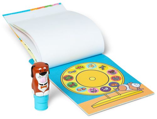Sticker WOW! חוברת מדבקות 24 דפים עם מכשיר הדבקה אוטומטי ו 300 מדבקות - קוקואה הכלב וחיות אחרות