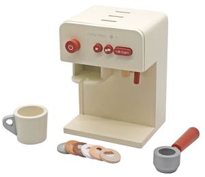 מכונת קפה / אספרסו לילדים מעץ 9 חלקים