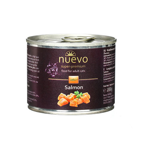 שימורי נואבו Nuevo לחתול סופר פרמיום סלמון 200 גרם