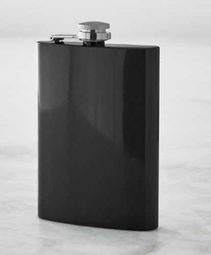 בקבוק פלסק שחור חלק HIP FLASK