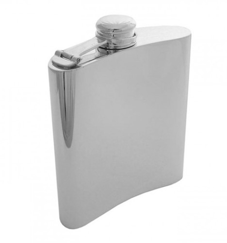 בקבוק פלסק כסף חלק HIP FLASK