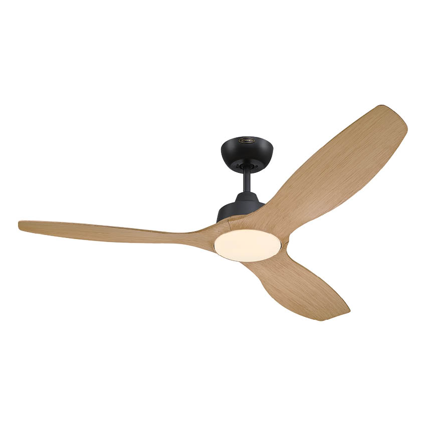 מאוורר תקרה ווסטינגהאוס 52″ MONTANA שחור/עץ אלון עם שלט ולד מובנה 24W, מנוע DC