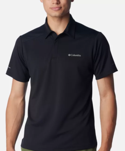 חולצת פולו קצרה  לגבר BLACK MESA POLO שחורה - Columbia