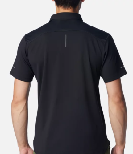 חולצת פולו קצרה  לגבר BLACK MESA POLO שחורה - Columbia