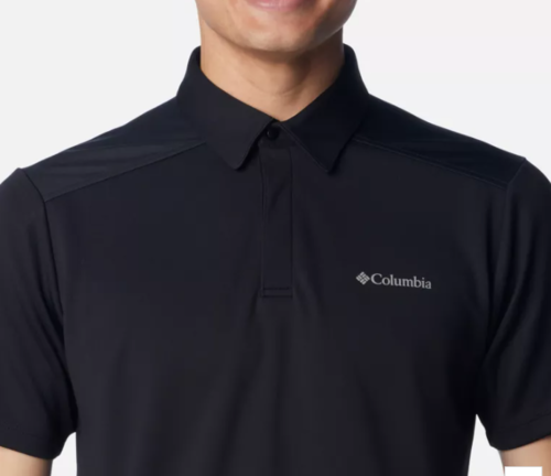חולצת פולו קצרה  לגבר BLACK MESA POLO שחורה - Columbia