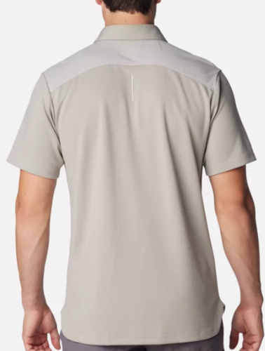 חולצת פולו קצרה  לגבר BLACK MESA POLO אפורה - Columbia