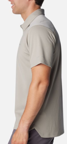 חולצת פולו קצרה  לגבר BLACK MESA POLO אפורה - Columbia