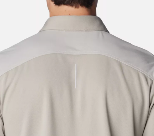 חולצת פולו קצרה  לגבר BLACK MESA POLO אפורה - Columbia