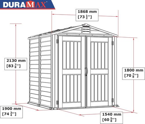  מחסן גינה פלסטיק Duramax StoreMate 6X6