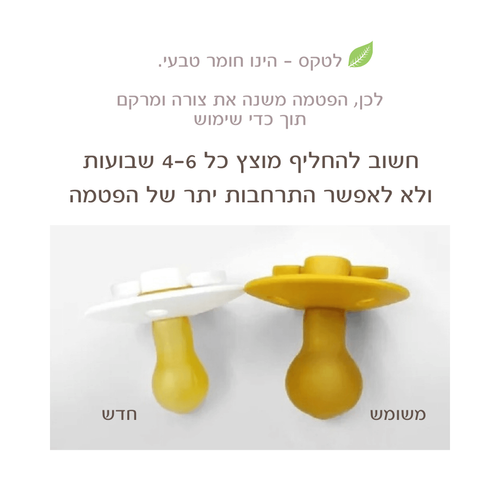מוצצי ביבס לטקס קולור באריזה זוגית, פטמה עגולה, פלדה/תכלת בייבי
