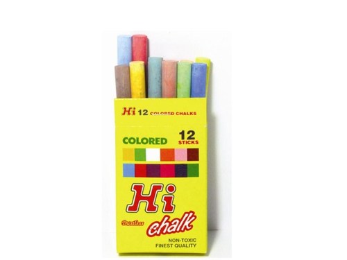 גיר צבעוני 12 יחידות בקופסא