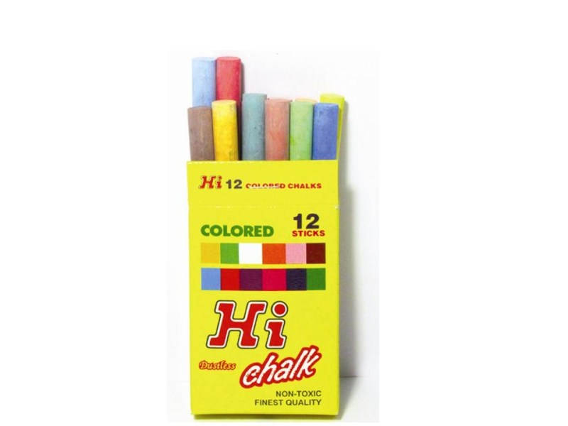 גיר צבעוני 12 יחידות בקופסא