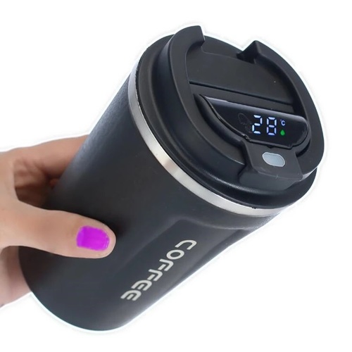 ספל תרמי 510 מל' עם צג טמפרטורה Temp Mug