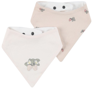 זוג סינרי בנדנה דו-צדדיים לספיגת רוק ולמראה אפנתי - ורוד/ורוד בהיר תותים