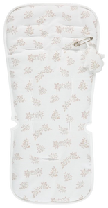 ריפודית 100% כותנה מעוצבת לעגלה או סלקל - שמנת עלים