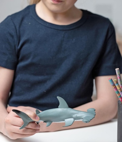 דמות מיניאטורה מגומי דחוס למשחקי דמיון -  כריש פטיש