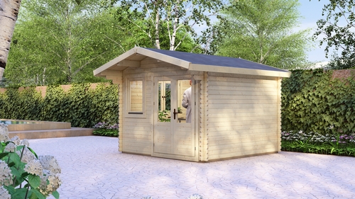 מחסן גינה עץ אירופאי  28 מ''מ 3x3  Ringwood דגם EverGreen