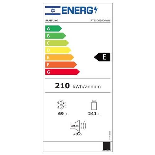 מקרר מקפיא עליון 310 ליטר Samsung RT31CG5004WW סמסונג