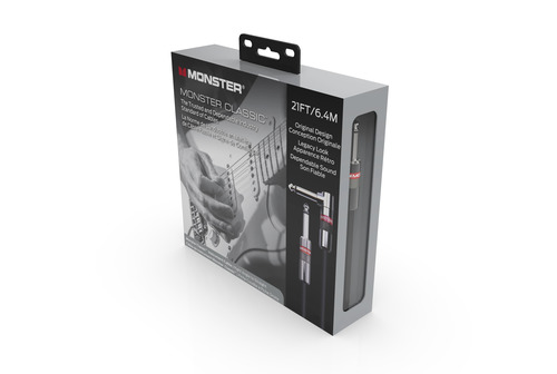 כבל 6.4 מ' פלג זוית Monster® Prolink Classic Right Angle to Straightt 21ft PL-PL
