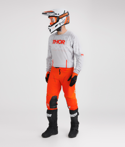   חליפת רכיבה לאופנוע שטח  THOR MX PULSE MONO GY/OR 2024 כתום/אפור 