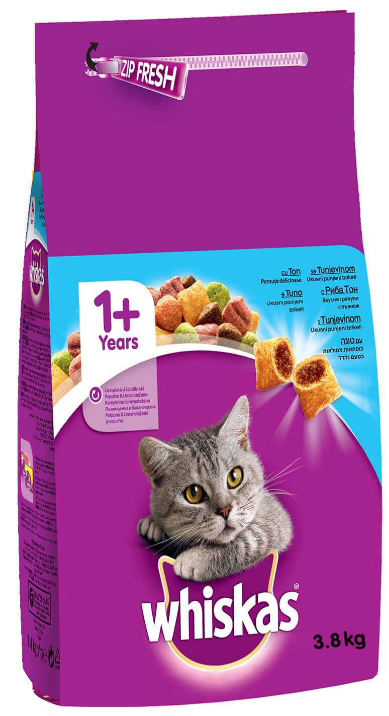 וויסקס מזון יבש לחתולים בטעם טונה - 3.8 ק״ג - Whiskas