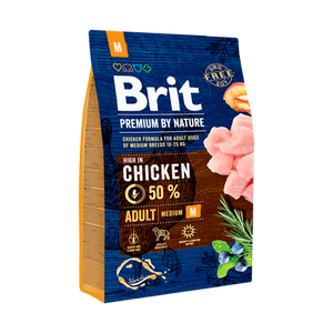 בריט אוכל לכלבים בוגר גזע בינוני 8 ק"ג BRIT ADULT MEDIUM