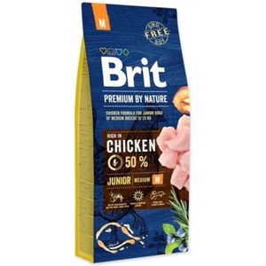 בריט מזון לגורים גזע בינוני 15 ק"ג BRIT JUNIOR MEDIUM -