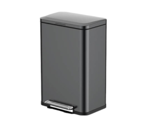 פח אשפה מכני La Kitchenette נירוסטה מושחרת 50 ליטר 902725 לה-קיטשינט