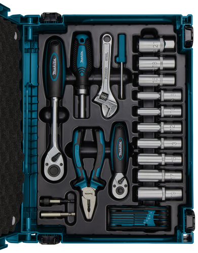 סט כלי עבודה ידניים 87 חלקים בארגז קשיח - MAKITA E-11542