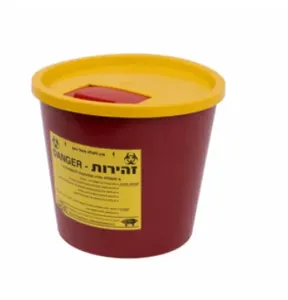 פח מחטים לפסולת דוקרנית- 10 ליטר