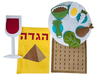 ערכת קישוט והמחשה סמלי חג הפסח מלבד