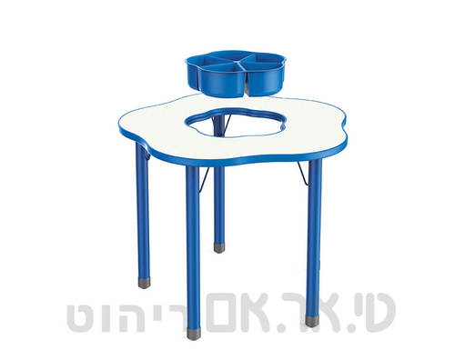 שולחן פרח עם מיכל במרכז